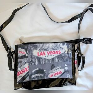 Las Vegas Themed Black Crossbody Bag